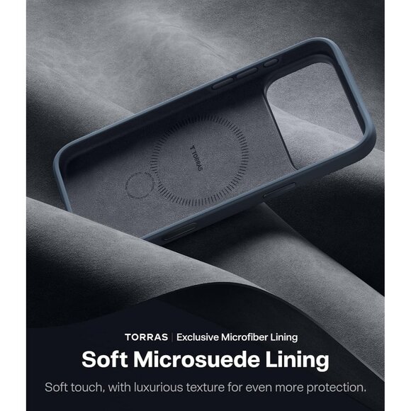 Ostand Q3 Silicone case for iPhone 17 Pro Max MagSafe 360 Spin Ring Holder blue - Picture 7 of 8